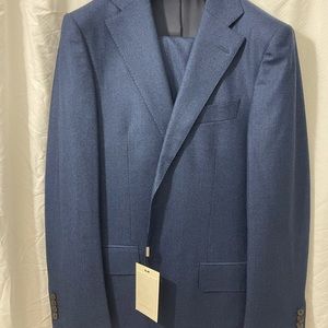 Suit Supply Lazio Blue Check Suit